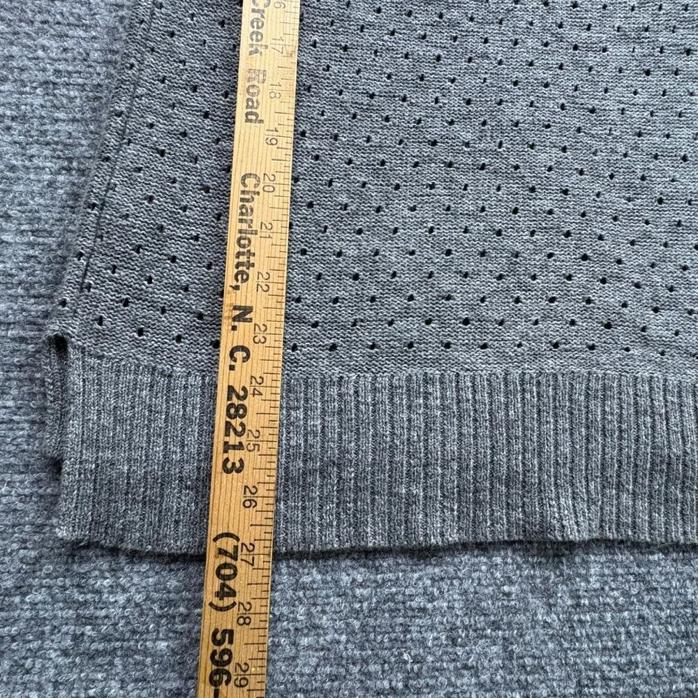 American Eagle Sweater Womens PS Gray Open Knit Beach Goth‎ Grunge Whimsigoth